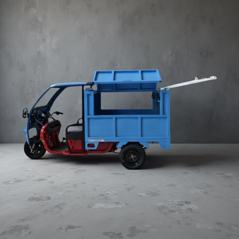 1.6M Garbage Transport Electric Tricycle Trash Truck Electric Motorcycle with Cab