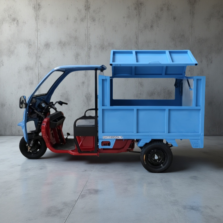 1.6M Enclosed Transport Garbage Electric Tricycle Motorcycle with Roof