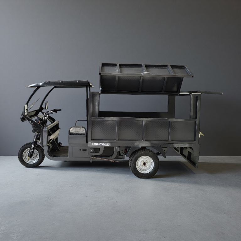 2.0M Garbage Transport Electric Tricycle Trash Truck Electric Motorcycle with Cab